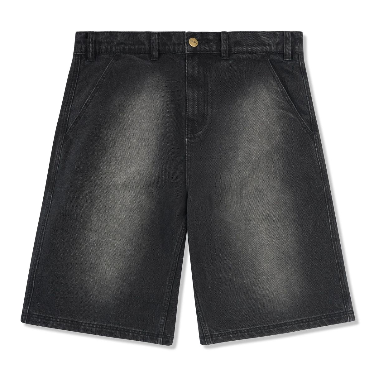 Butter Goods Work Shorts, Distressed Black