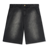 Butter Goods Work Shorts, Distressed Black