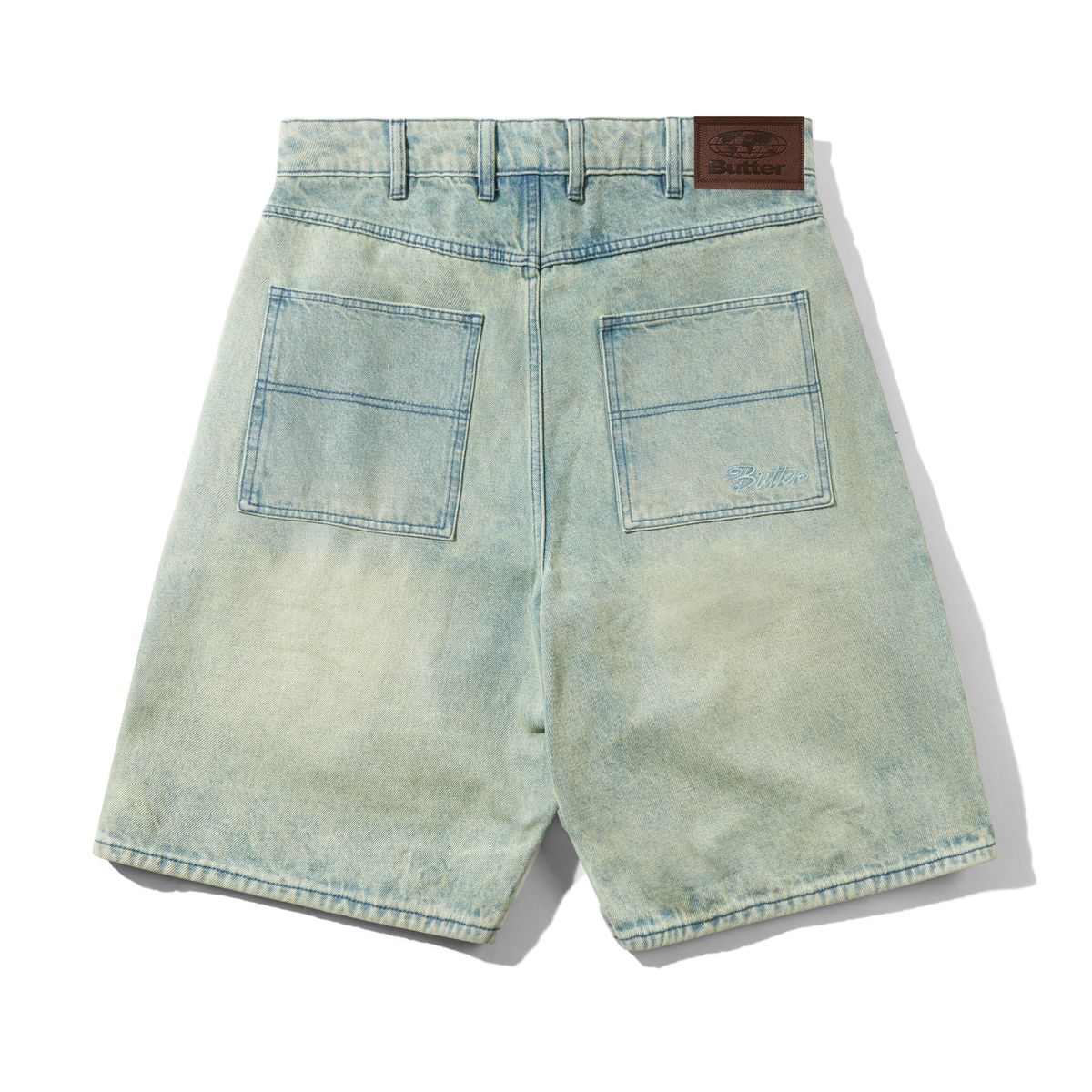 Butter Goods Trim Denim Shorts Sunfade Blue