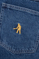 PASS~PORT Workers Club Jean Short in Faded Wash Dark Indigo