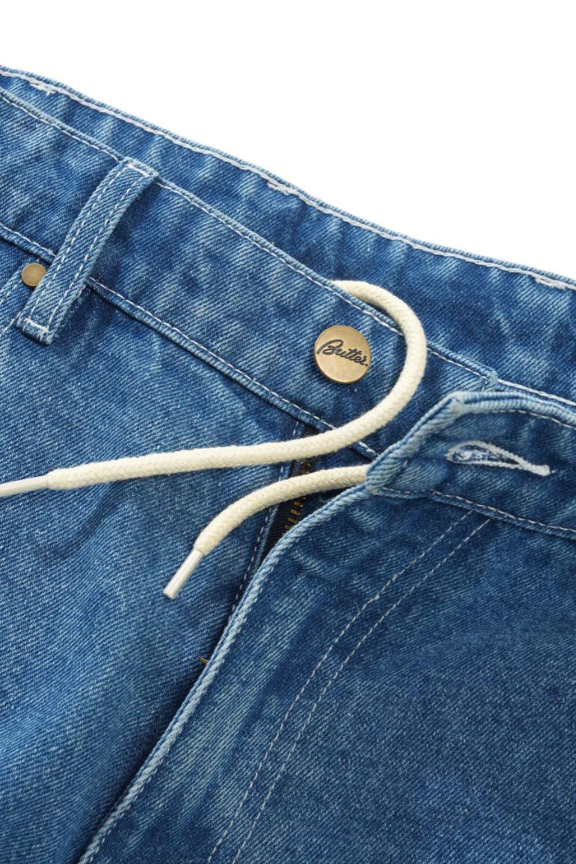 BUTTER GOODS Weather Gear Heavy Weight Denim Shorts Mid Blue