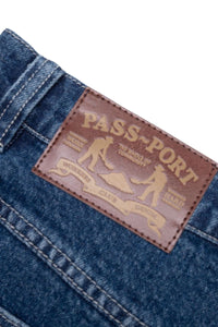 PASS~PORT Workers Club Jean Short in Faded Wash Dark Indigo